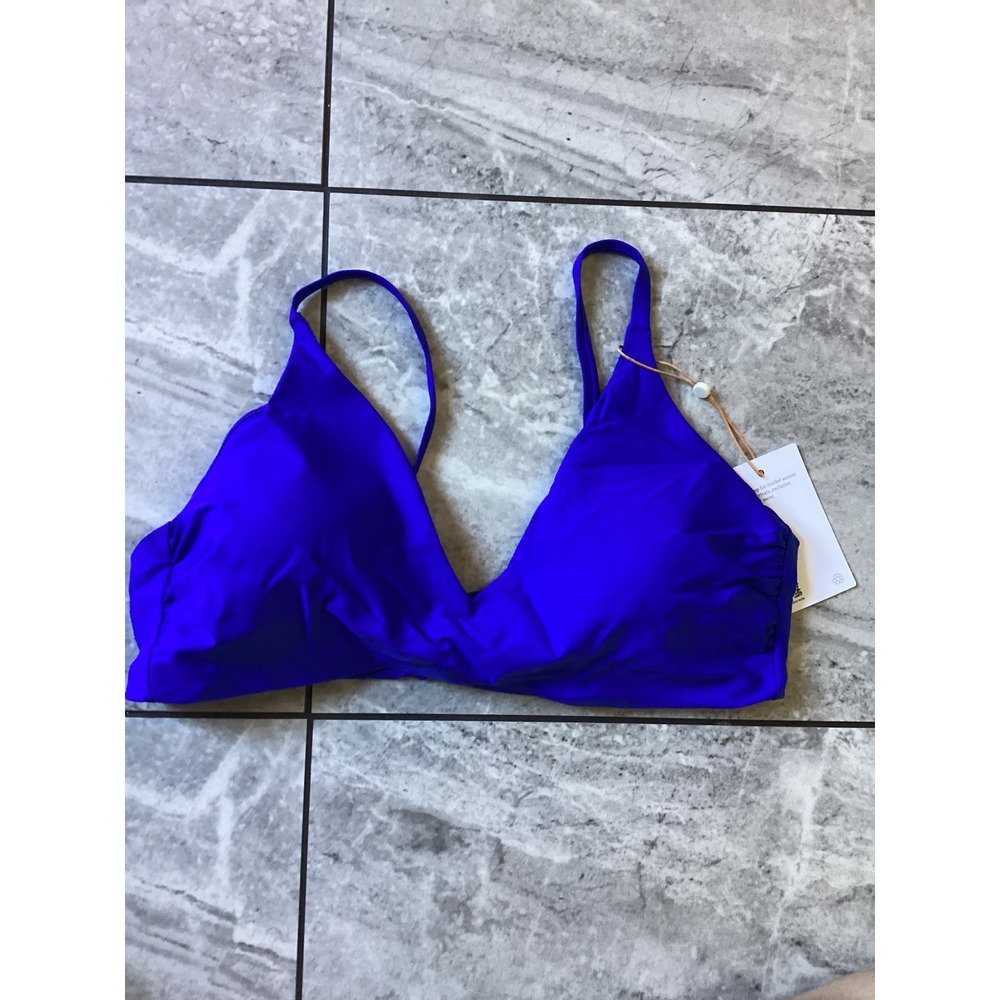 Quince Royal Blue Recycled Triangle Bikini Top XL Swimwear ATG001